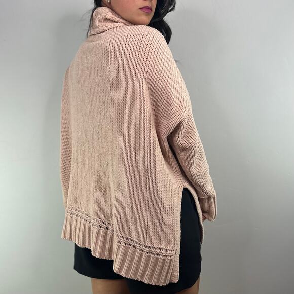 Aerie Oversized Light Pink Knit Soft Sweater - Picture 4 of 10